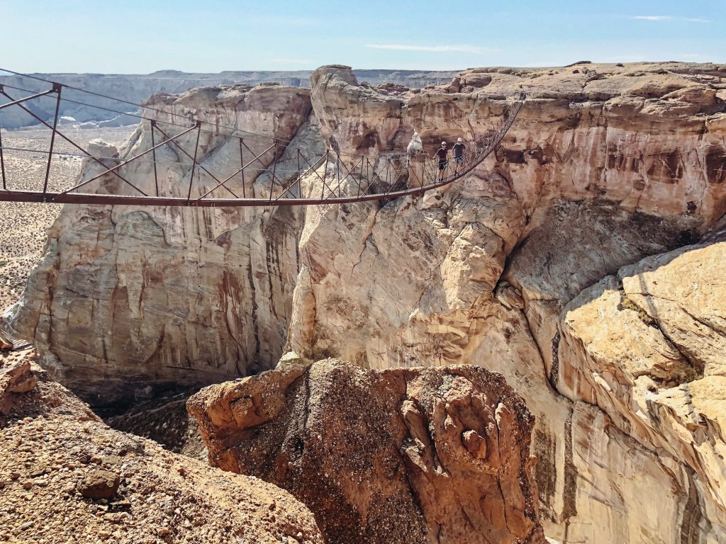 a bridge over a canyon