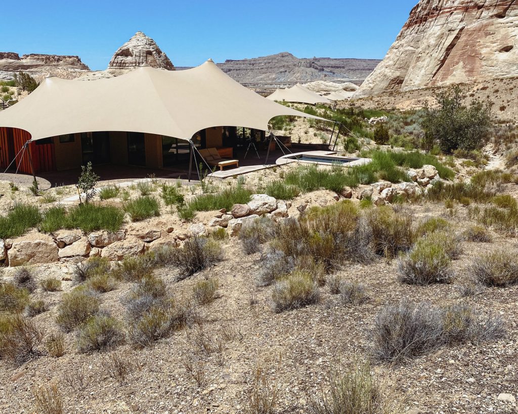 a tent in a desert