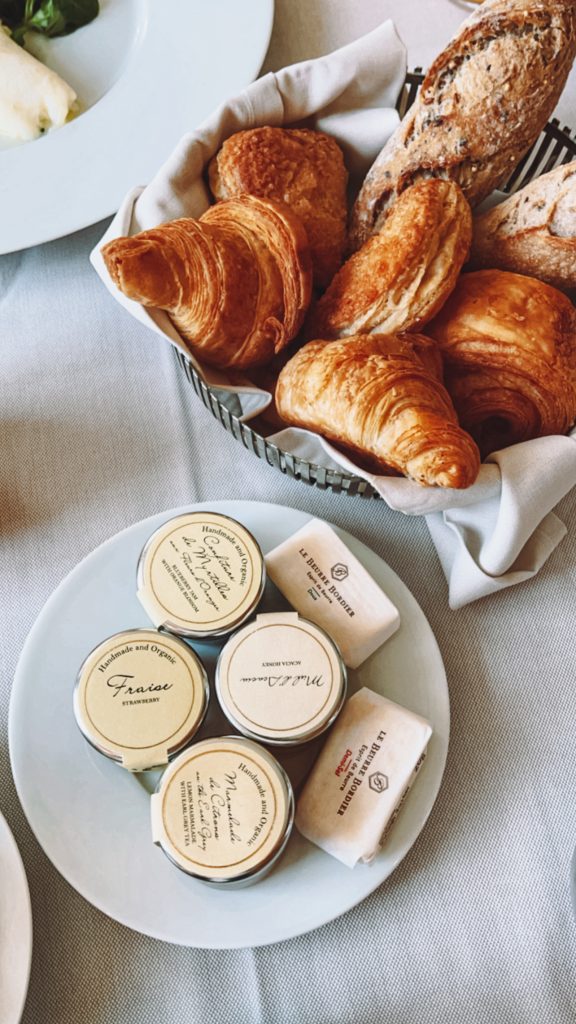 a plate of pastries and butter