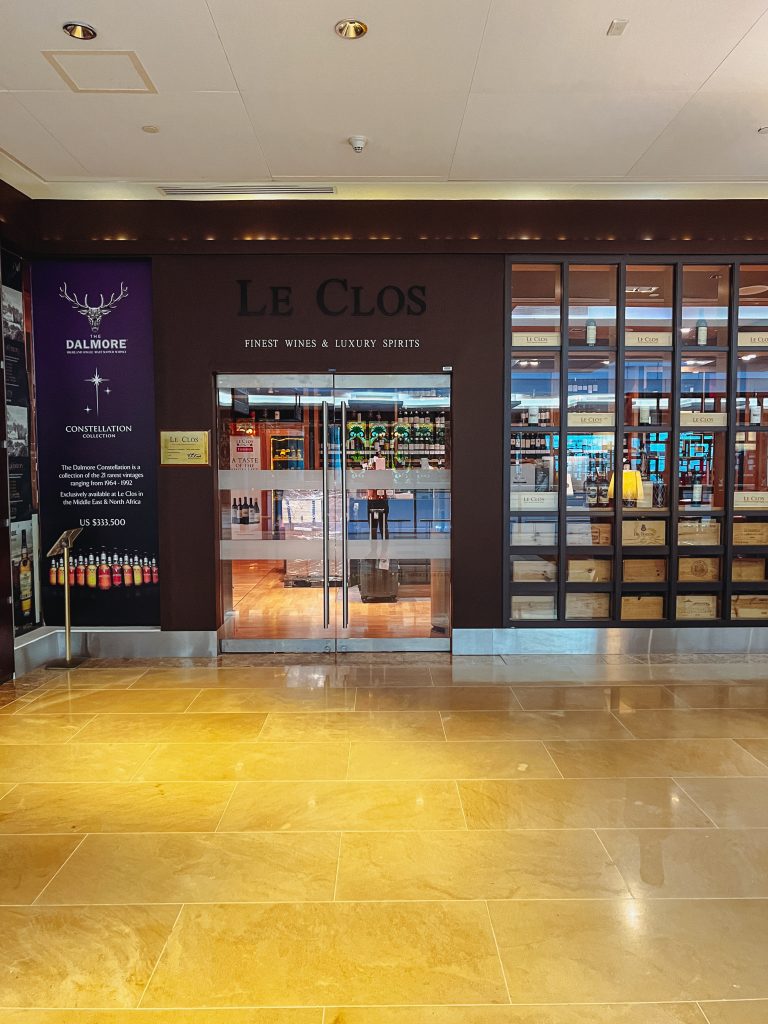 a store front with glass doors