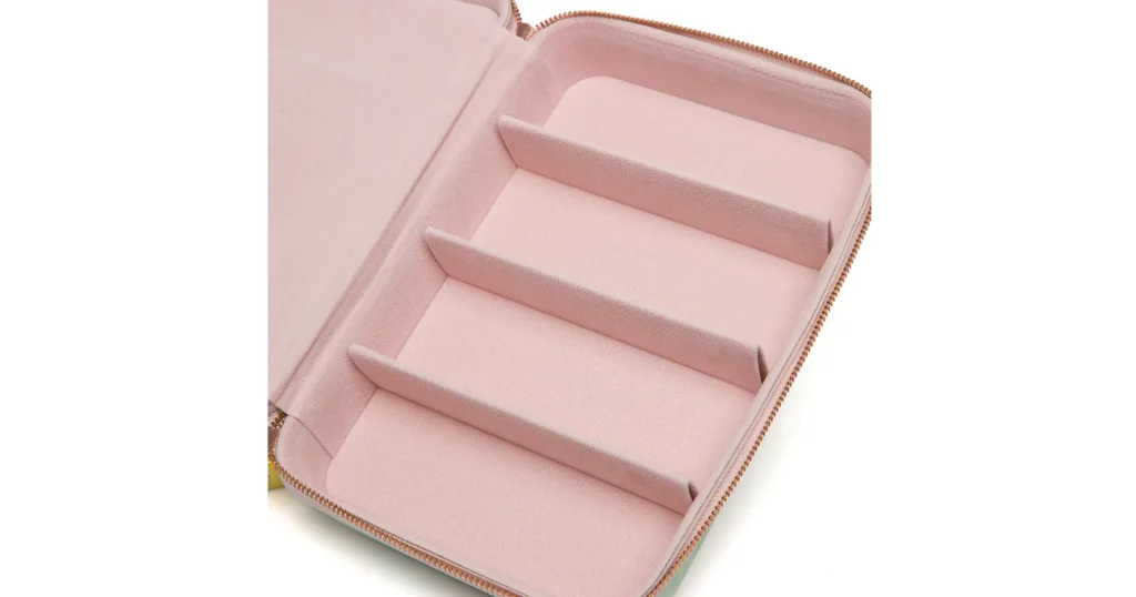 a pink case with zipper