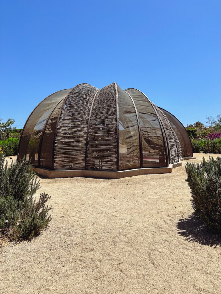 a dome shaped structure in a desert